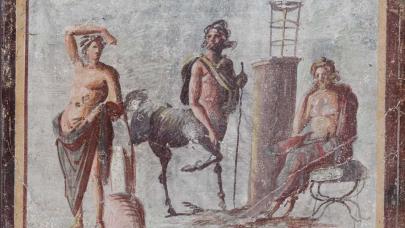 Quirón Apolo y Asclepios. Fresco del Museo Arqueológico Nacional de Nápoles Quirón Apolo y Asclepios. Fresco del Museo Arqueológico Nacional de Nápoles