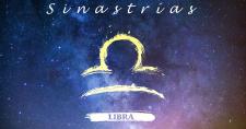 Ilustración del signo Libra en el cosmos